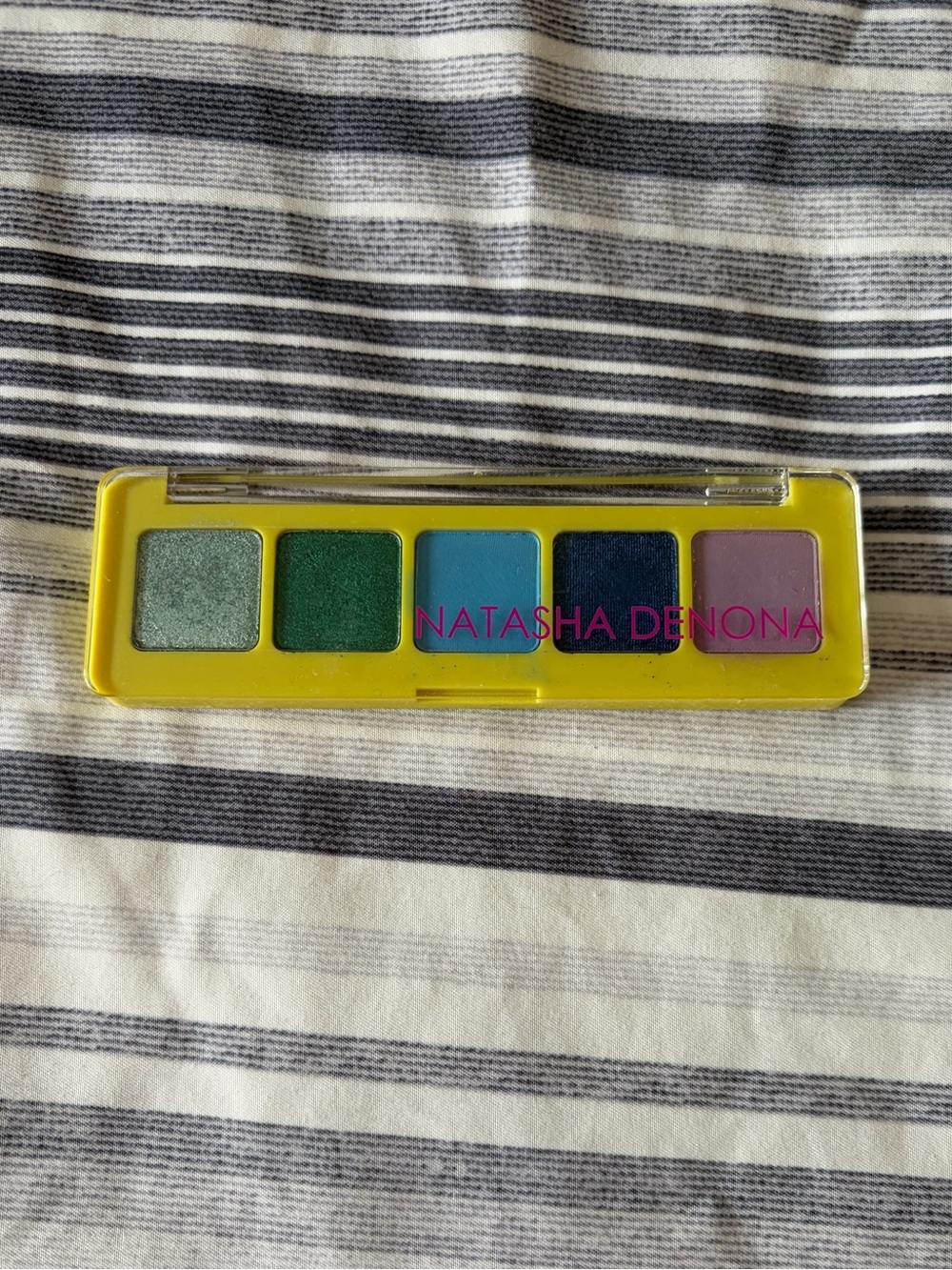 Natasha Denona Yellow Palette with Green, Teal, Blue & Pink Shades